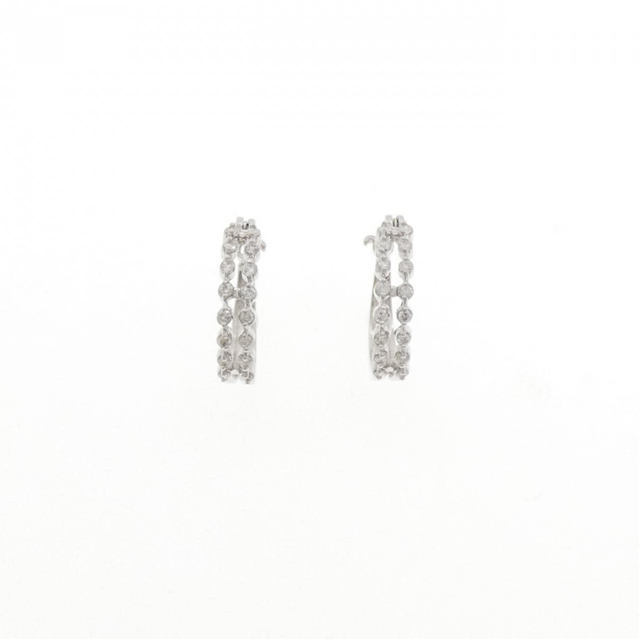 K18WG ダイヤモンド ピアス 0.20CT