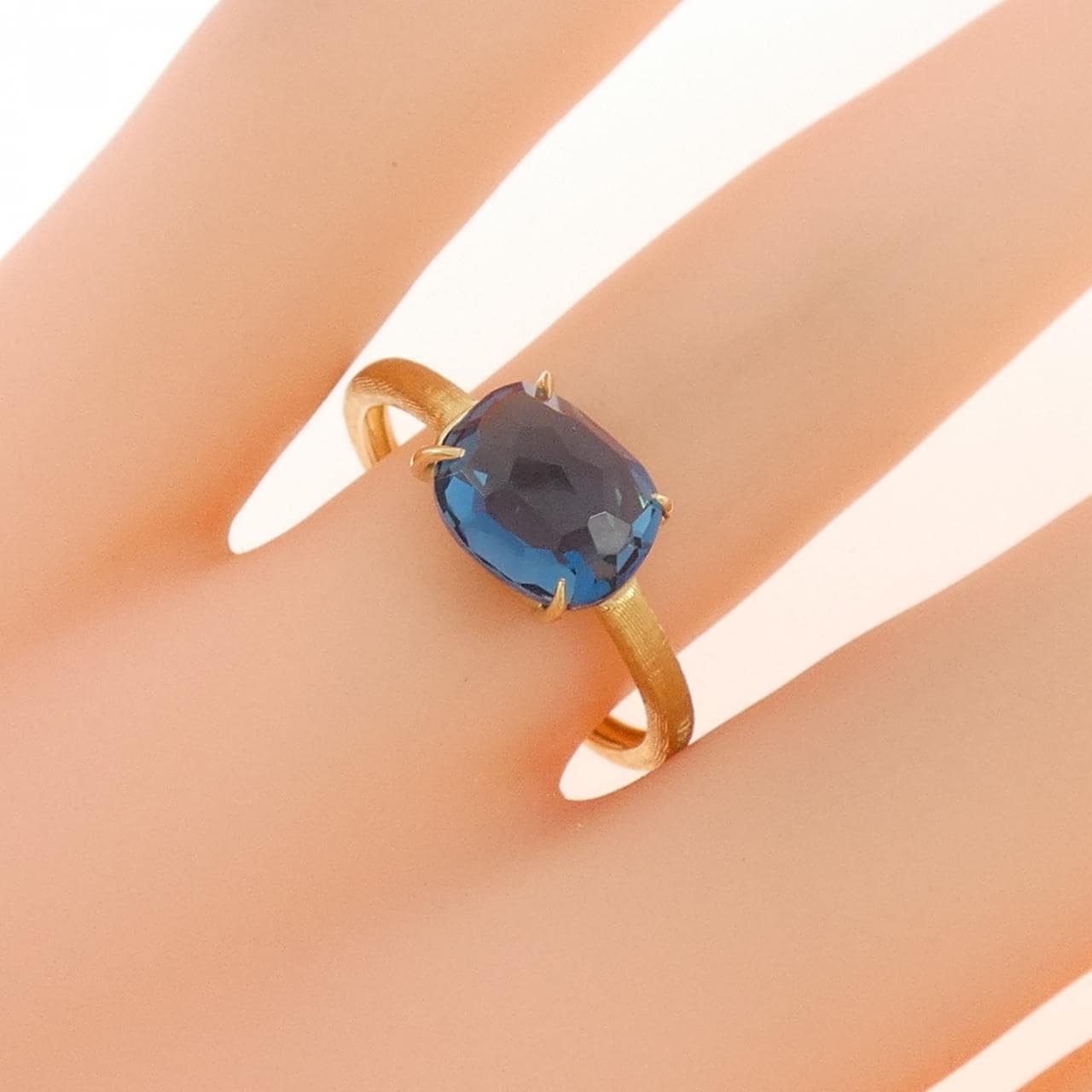 750YG ブルートパーズ リング