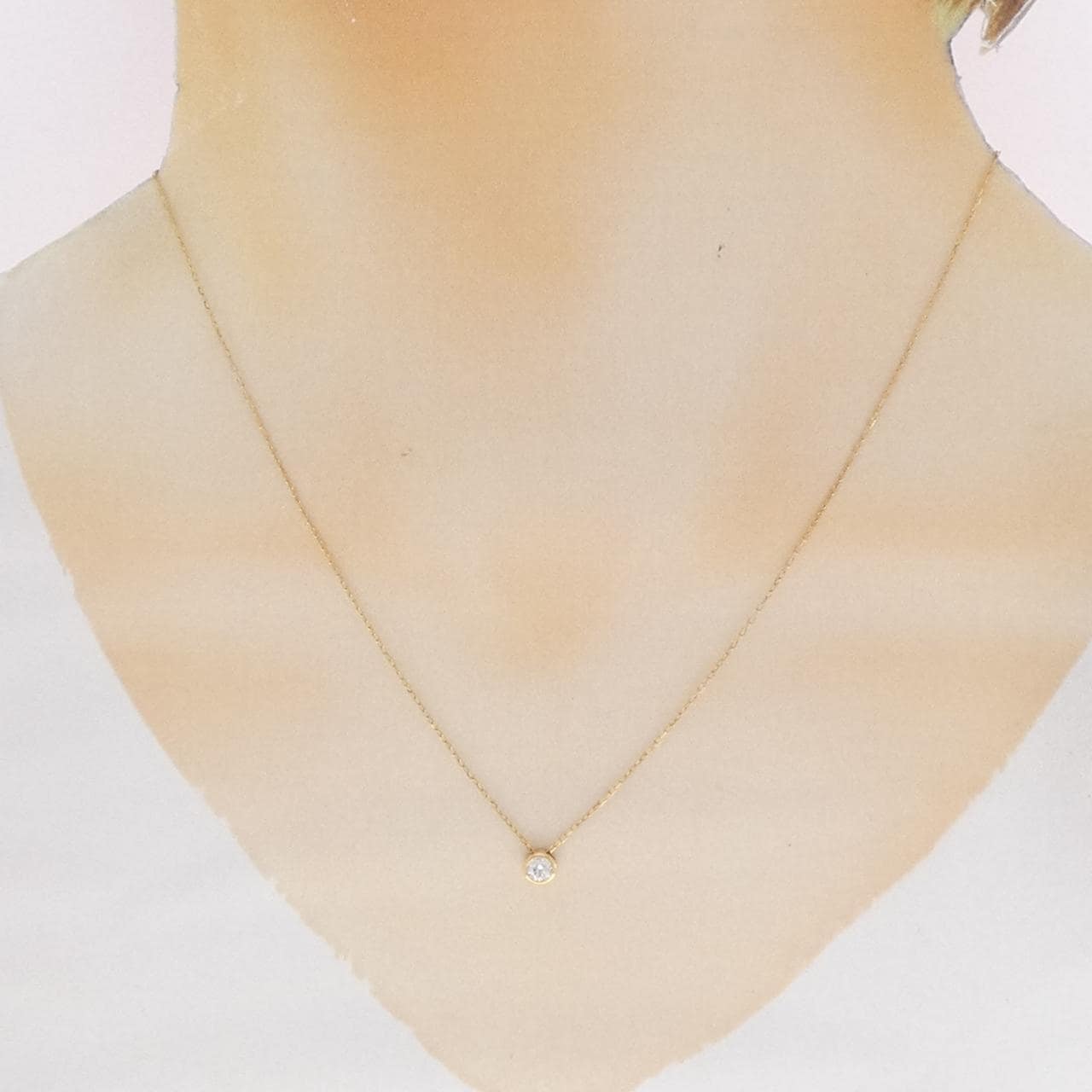K18YG ダイヤモンド ネックレス 0.14CT