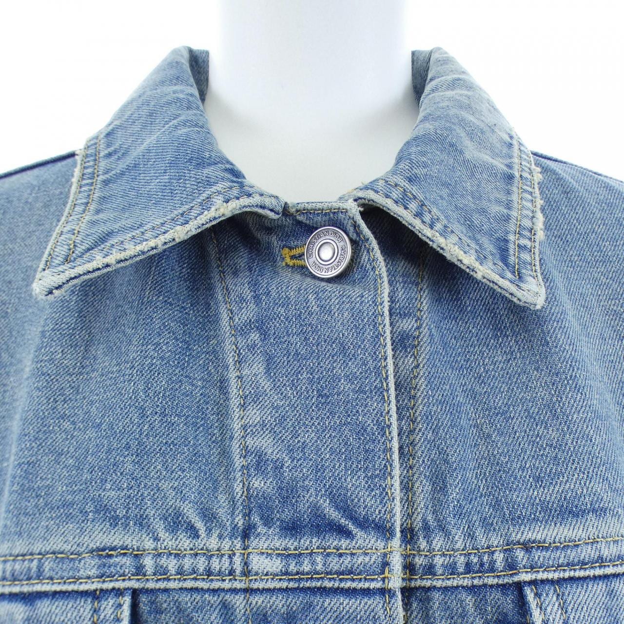 クリスチャンディオール CHRISTIAN DIOR ディオールオブリークコットンデニム フレアミディドレス 612R50A3153 ワンピース