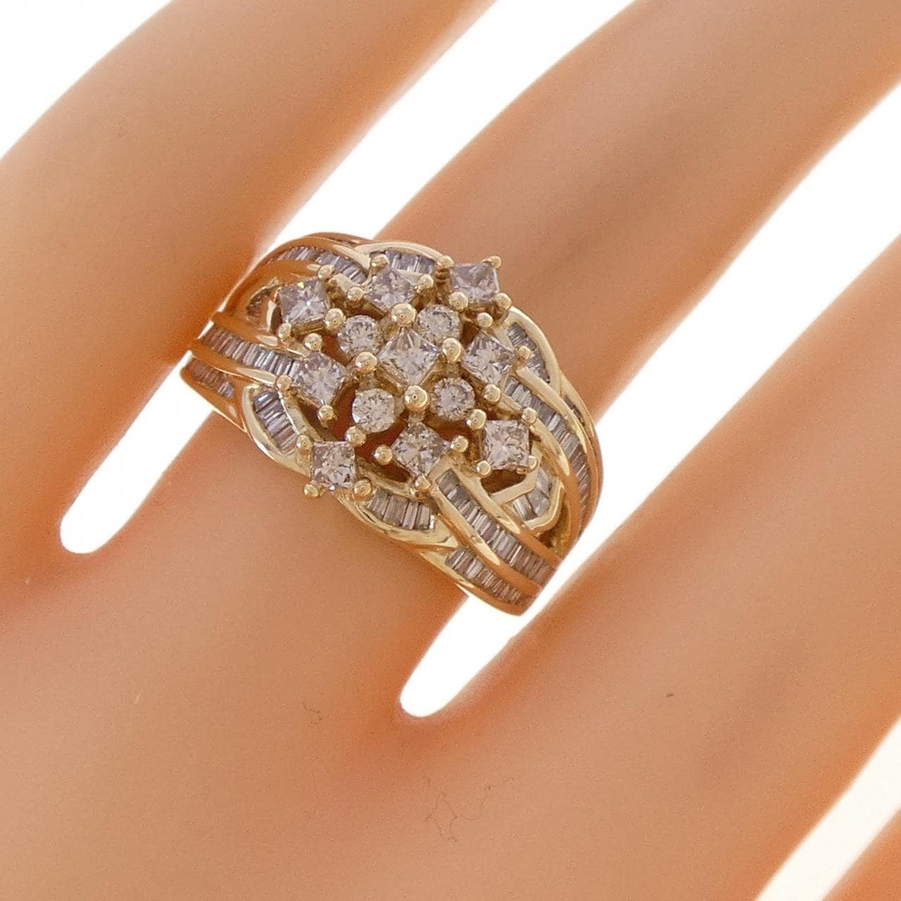 K18YG ダイヤモンド リング 1.20CT
