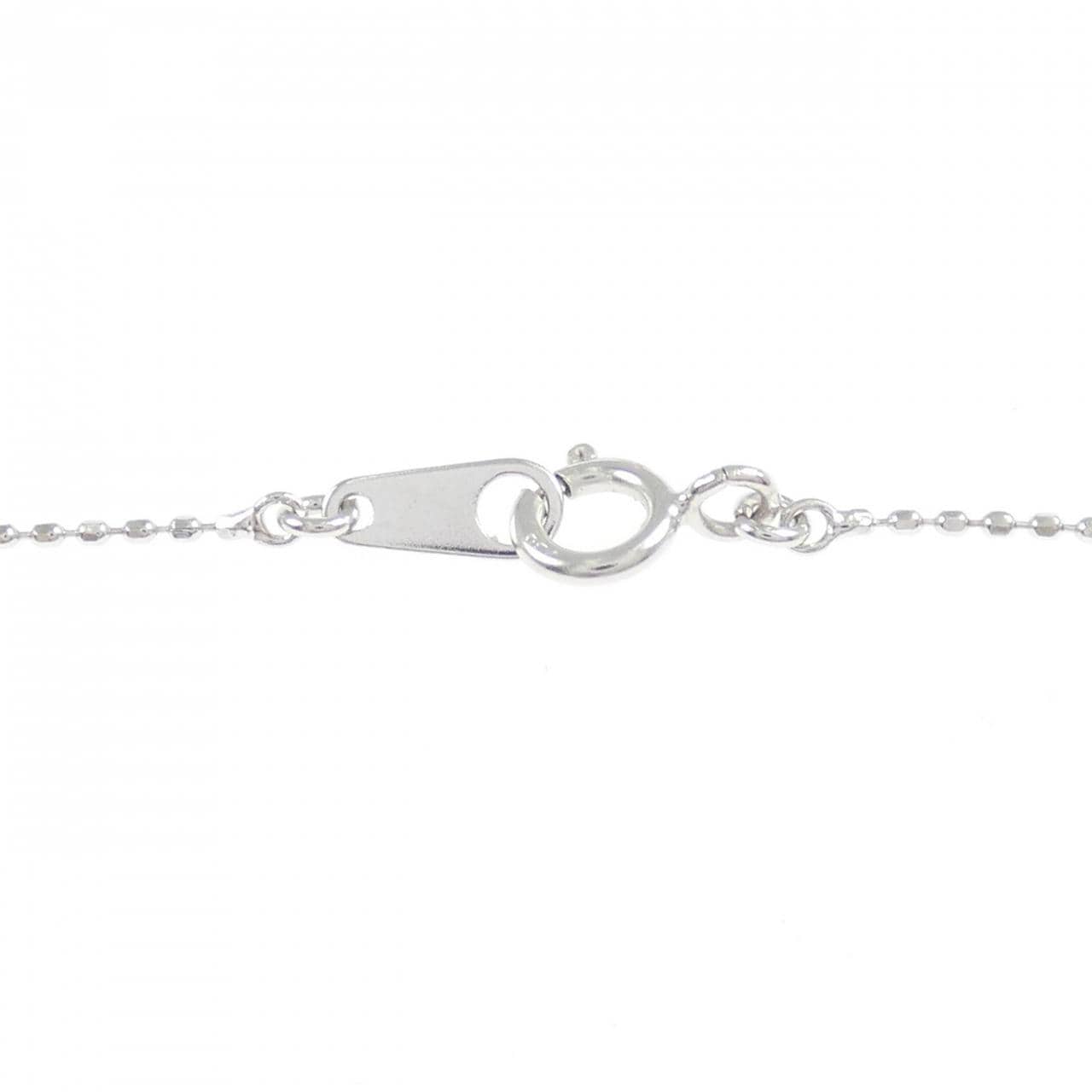 K18WG/750WG ダイヤモンド ネックレス 0.20CT