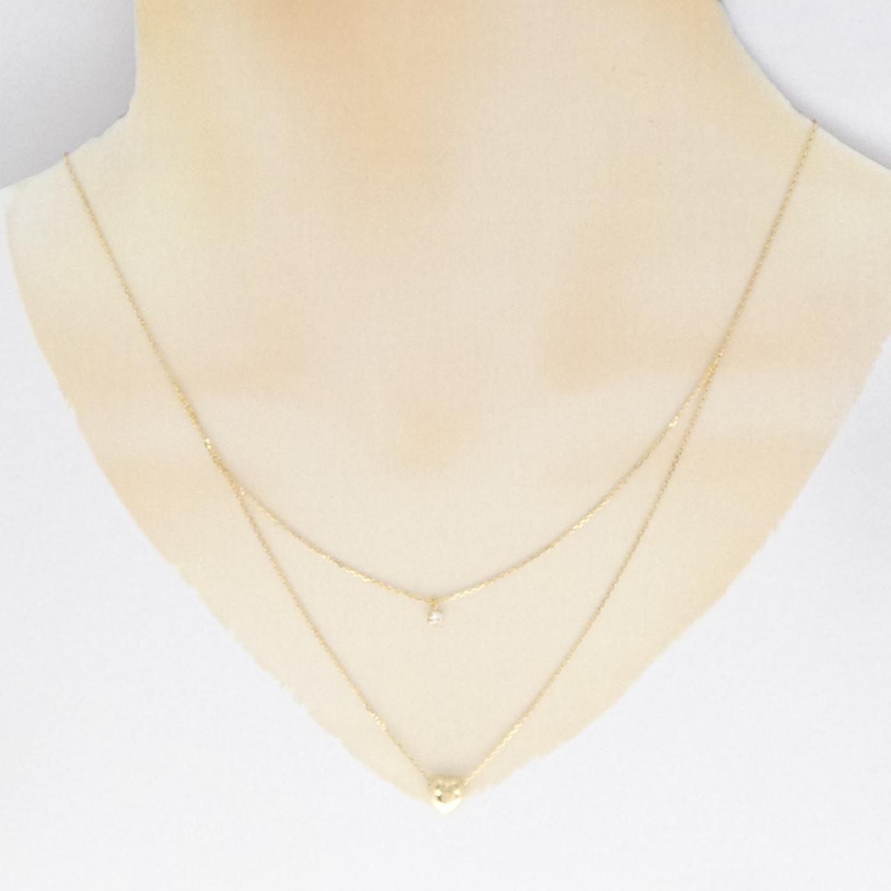 K18YG ダイヤモンド ネックレス 0.06CT