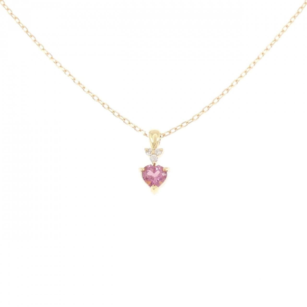 K18YG ハート トルマリン ネックレス