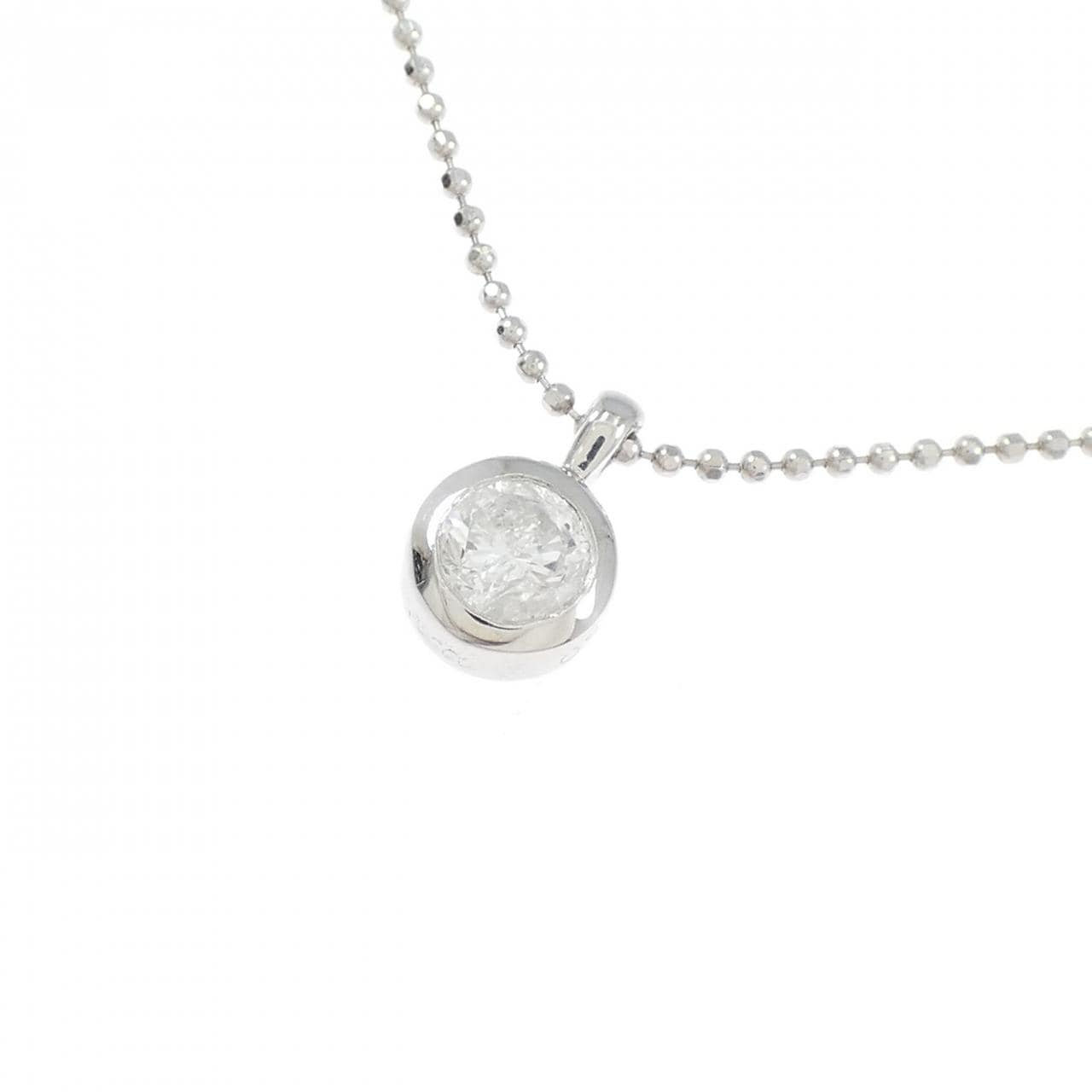PT900/PT850 ソリティア ダイヤモンド ネックレス 0.37CT