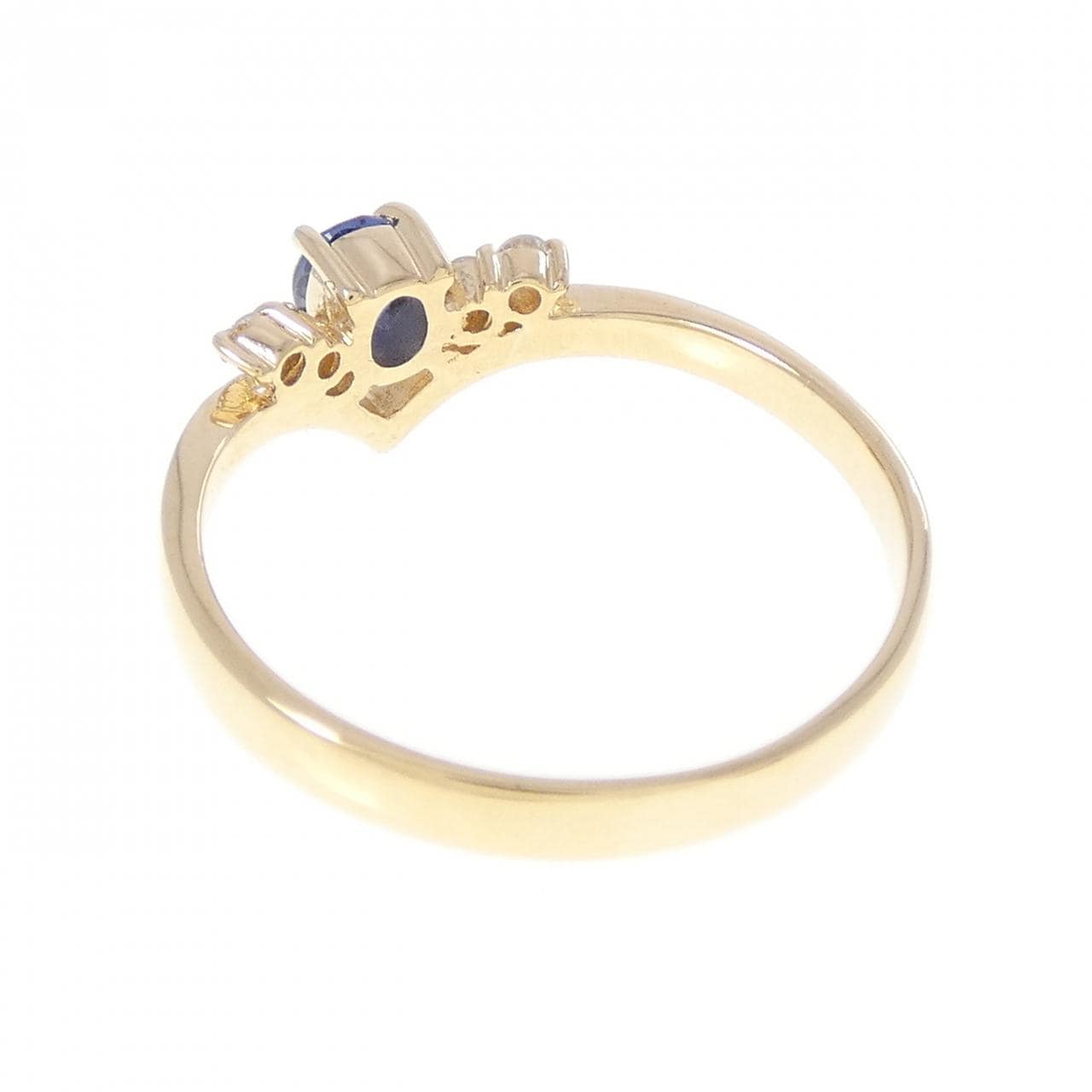 K18YG サファイヤ リング 0.22CT