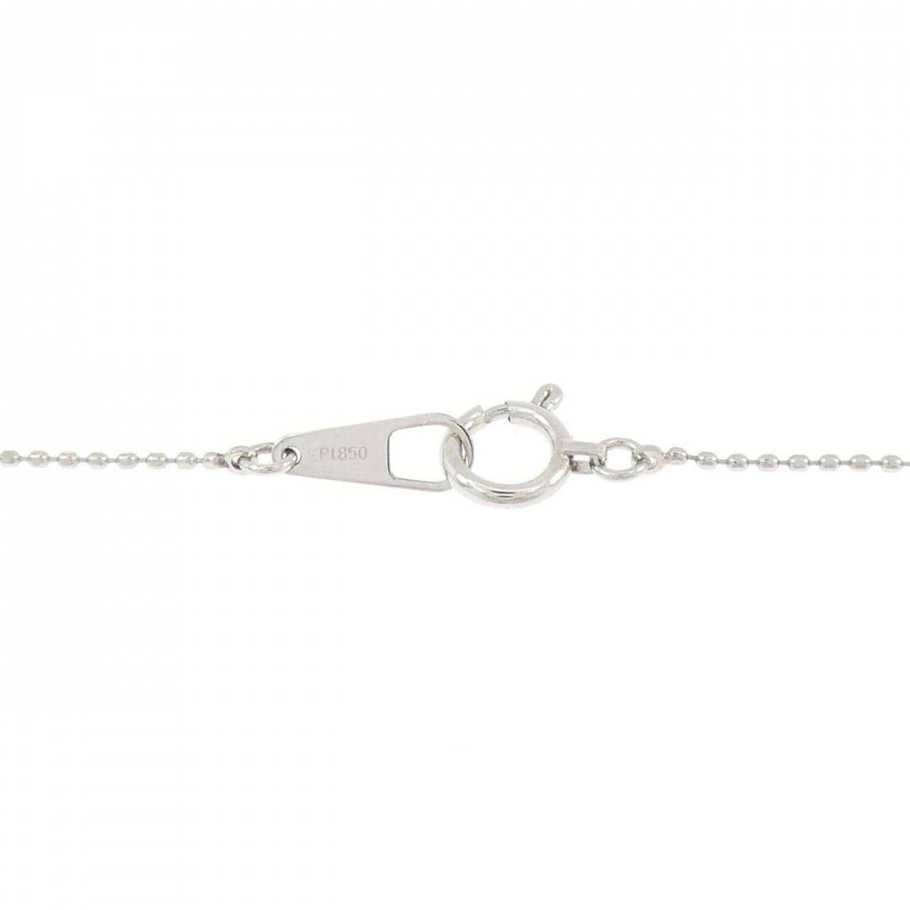 PT900/PT850 フラワー ルビー ネックレス 0.05CT