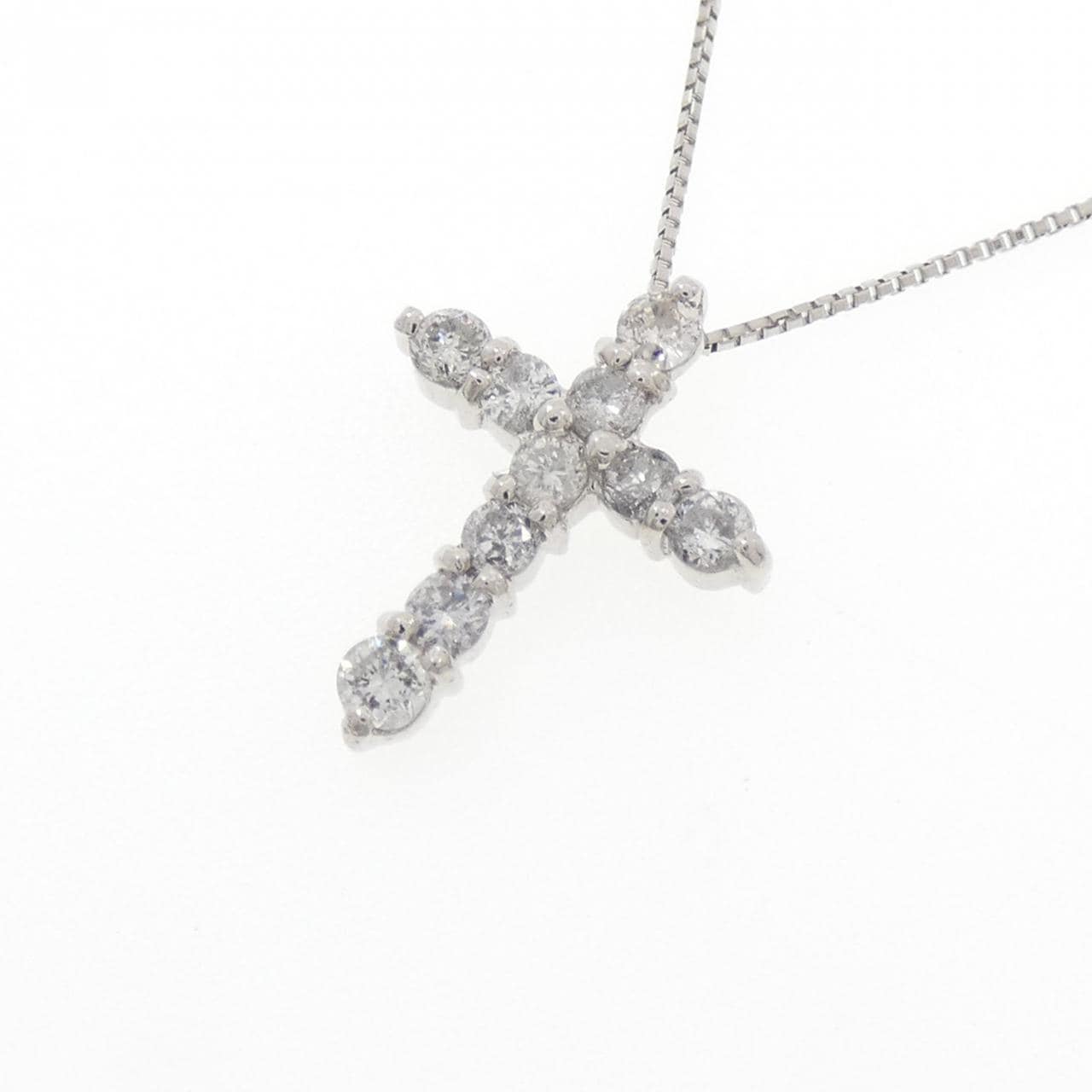 PT/PT850 クロス ダイヤモンド ネックレス 0.50CT