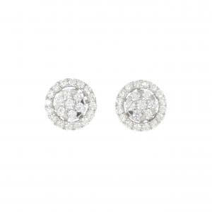 K18WG ダイヤモンド ピアス 0.60CT