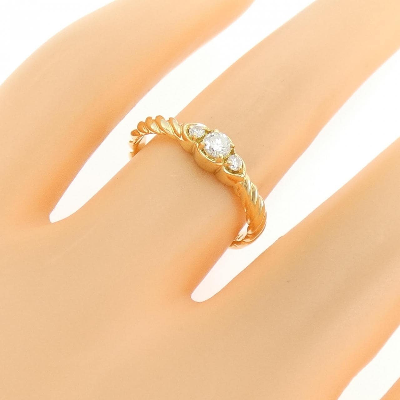 K18YG ダイヤモンド リング 0.10CT