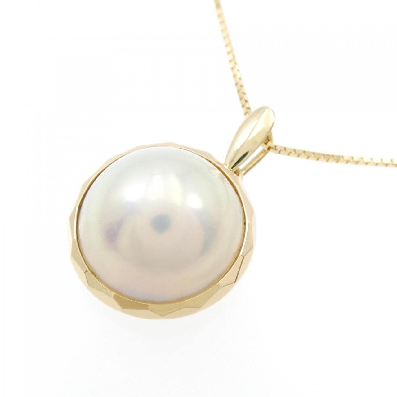 Mabe Pearl Diamond Teardrop Pendant 14k Yellow Gold Enhancer Clip Bail –  Jewelryauthority