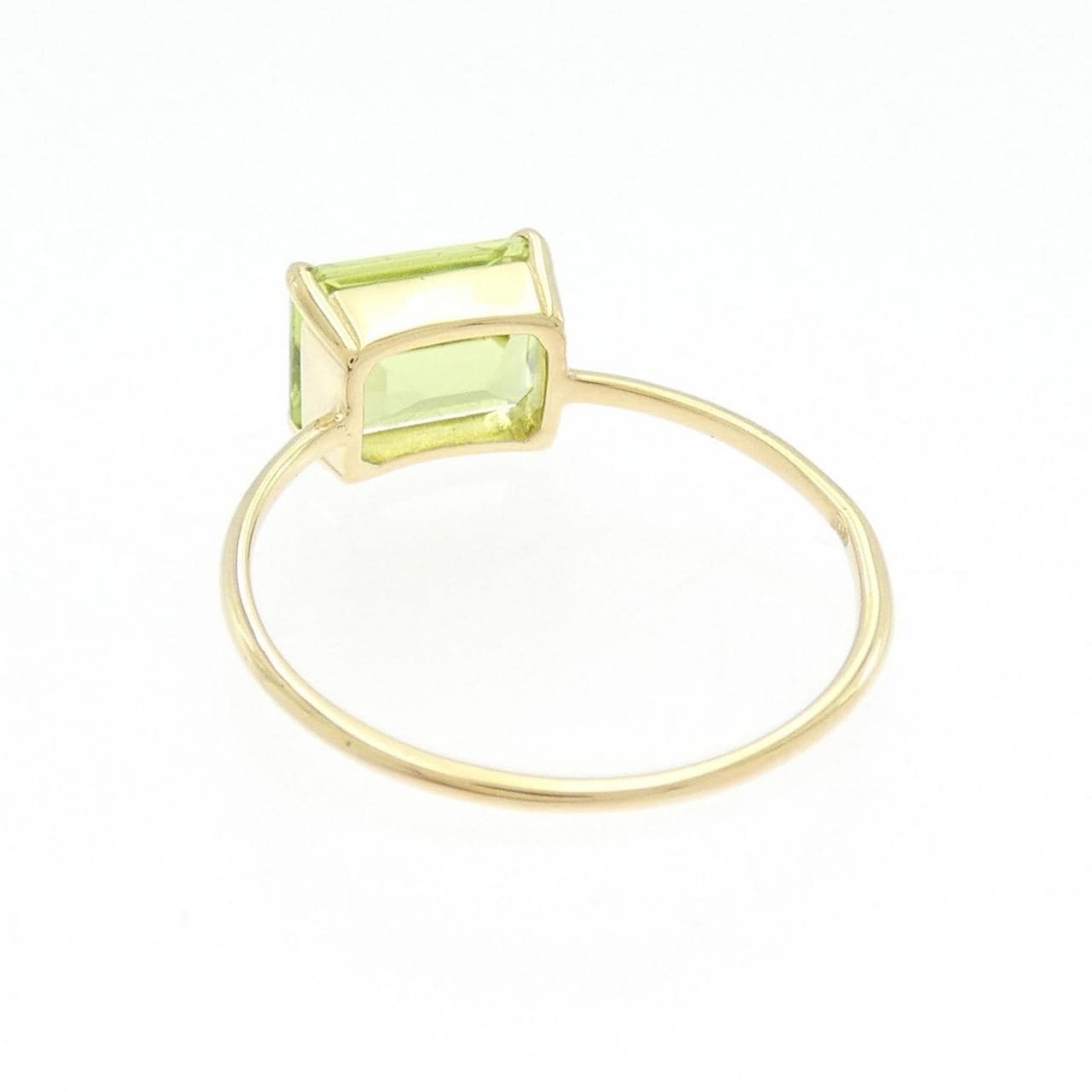 K18YG ペリドット リング
