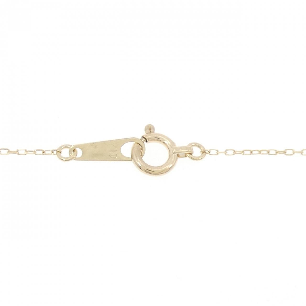 K10YG イニシャルN ダイヤモンド ネックレス 0.01CT