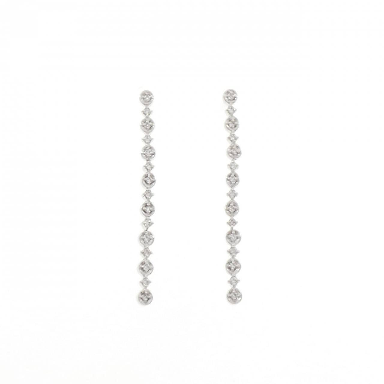 K18WG ダイヤモンド ピアス 0.24CT