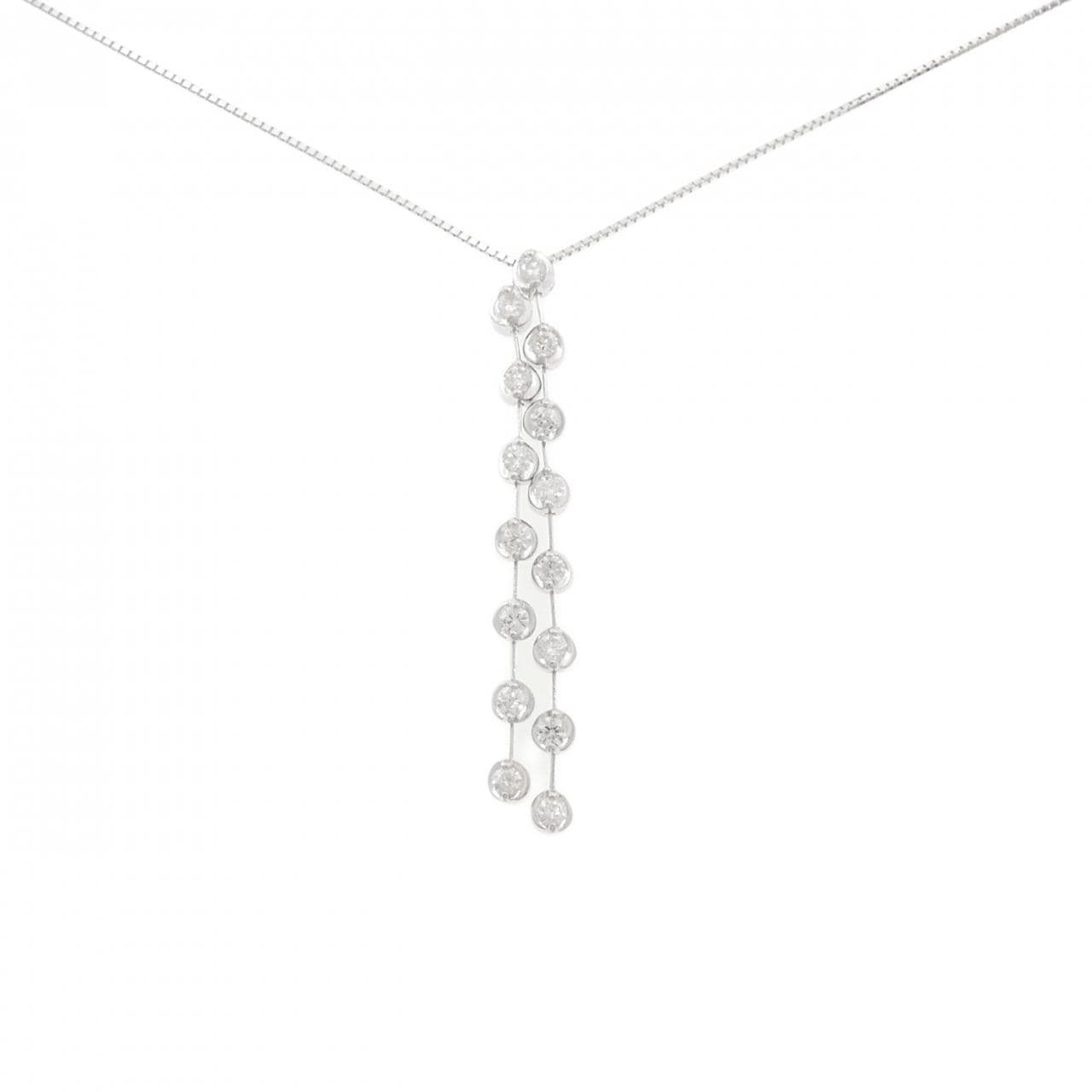 K18WG ダイヤモンド ネックレス 0.50CT
