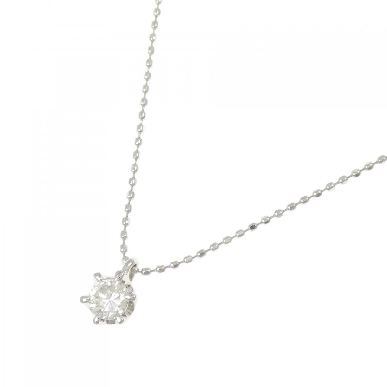 PT/PT850 ソリティア ダイヤモンド ネックレス 0.18CT