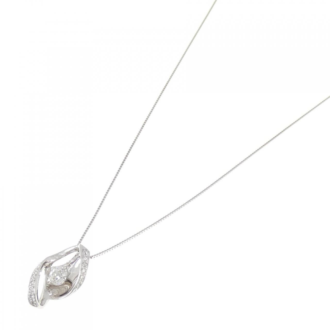 K18WG ダイヤモンド ネックレス 0.357CT