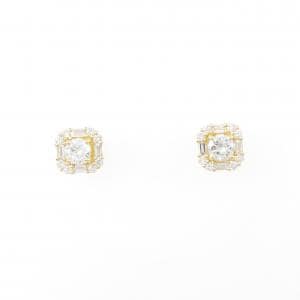 [BRAND NEW] K18YG Diamond Earrings 0.218CT 0.214CT F SI2 Good