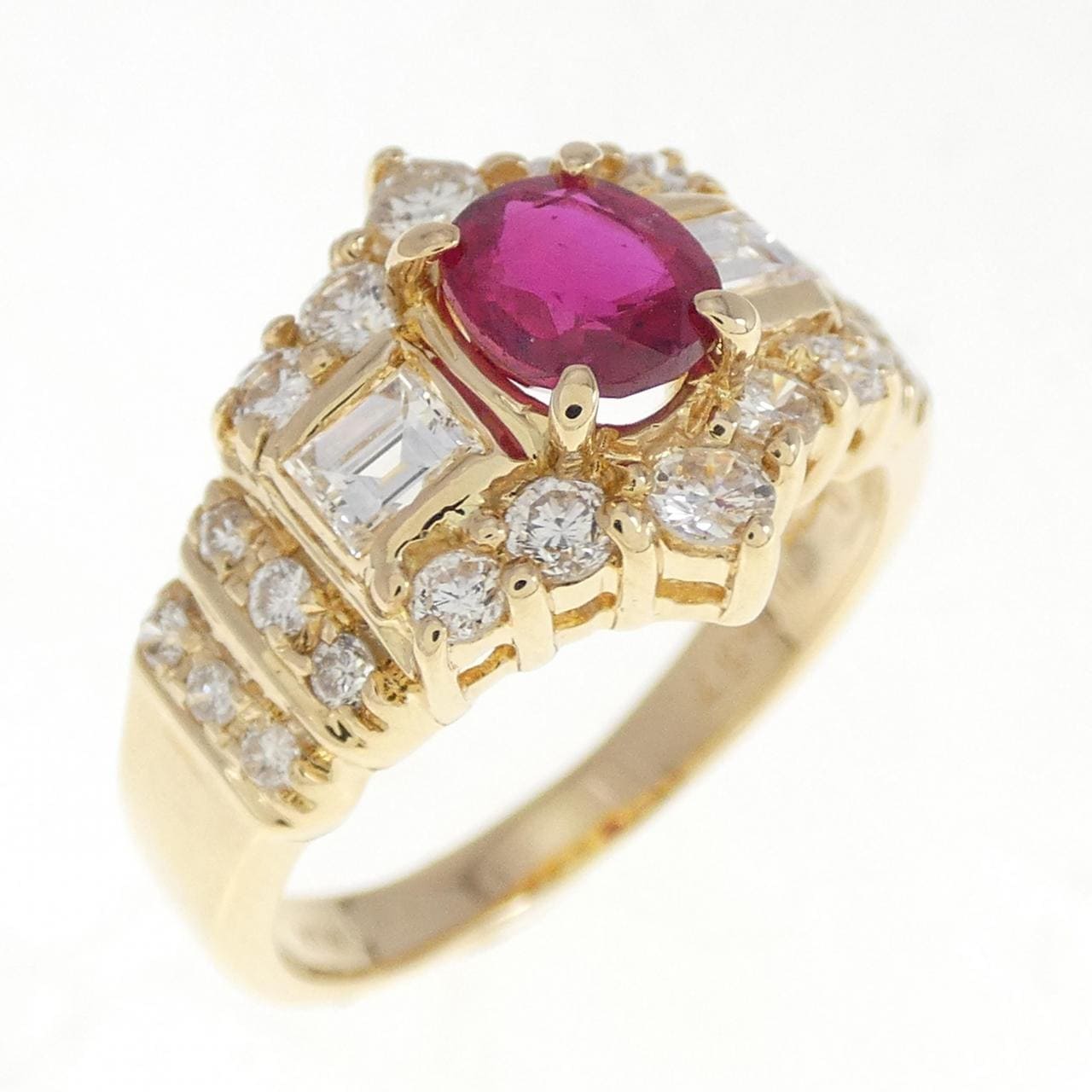 K18YG Ruby Ring 0.77CT