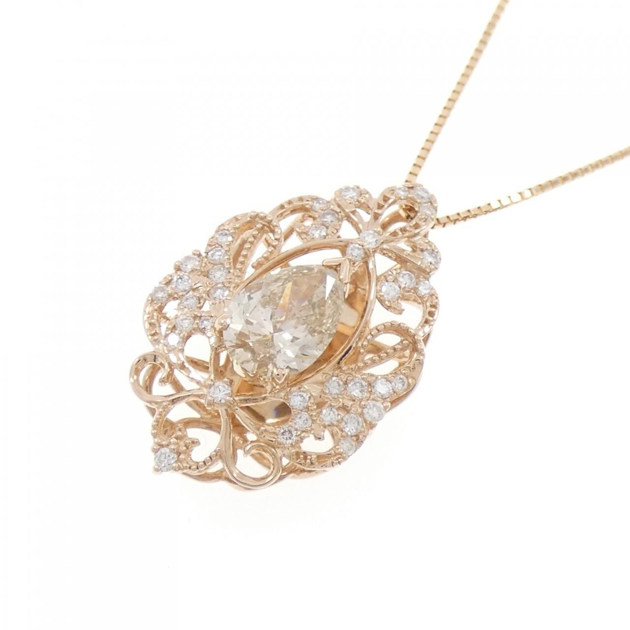 K18PG ダイヤモンド ネックレス 1.24CT