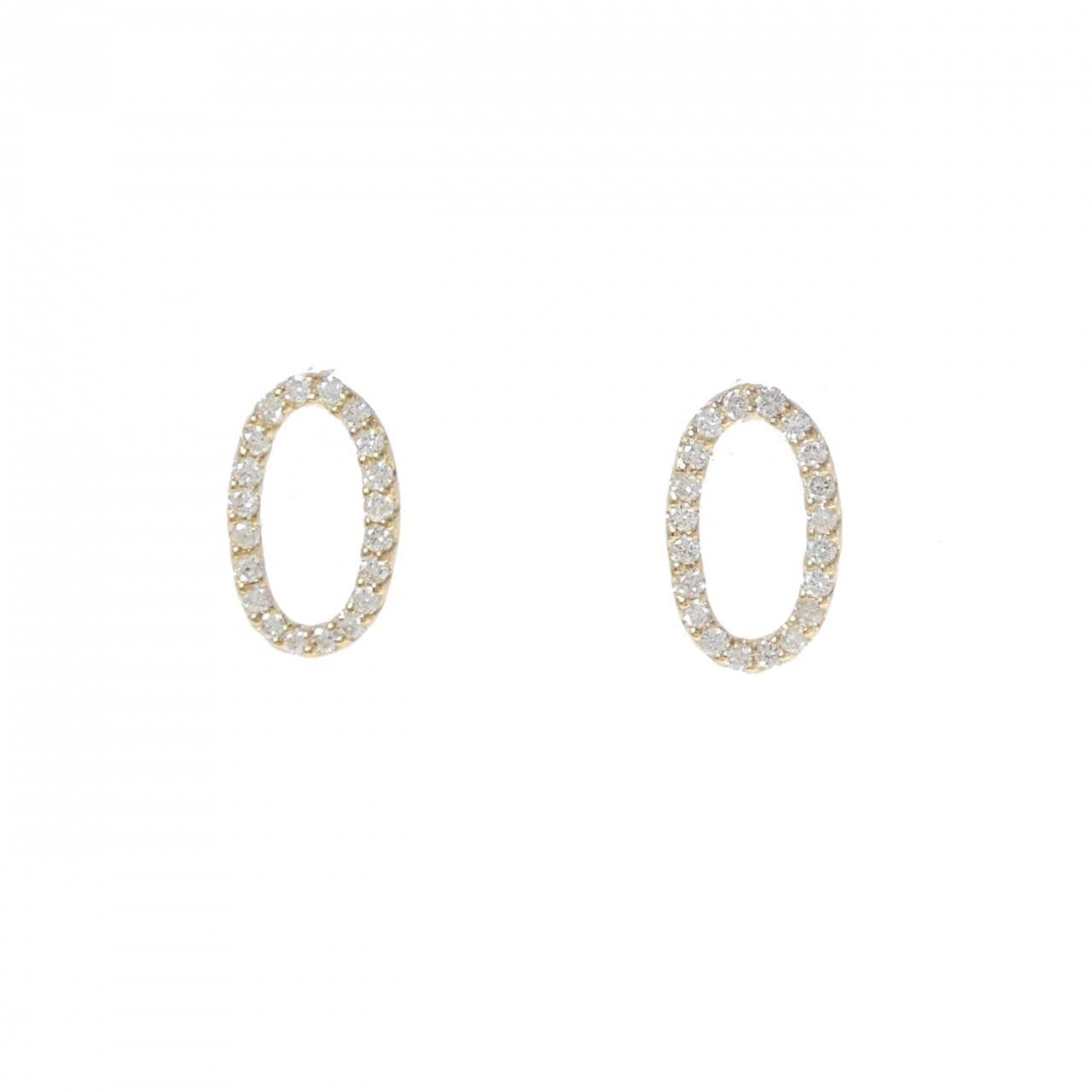 [再加工款] K18YG钻石耳环0.20CT