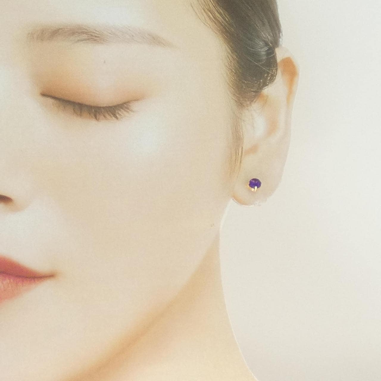【新品】K18YG アメジスト ピアス