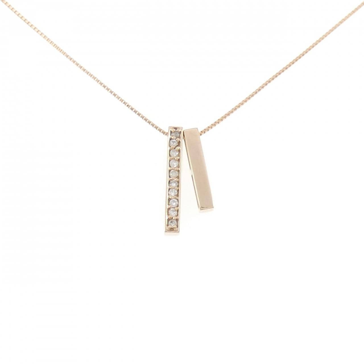 K18PG ダイヤモンド ネックレス 0.08CT