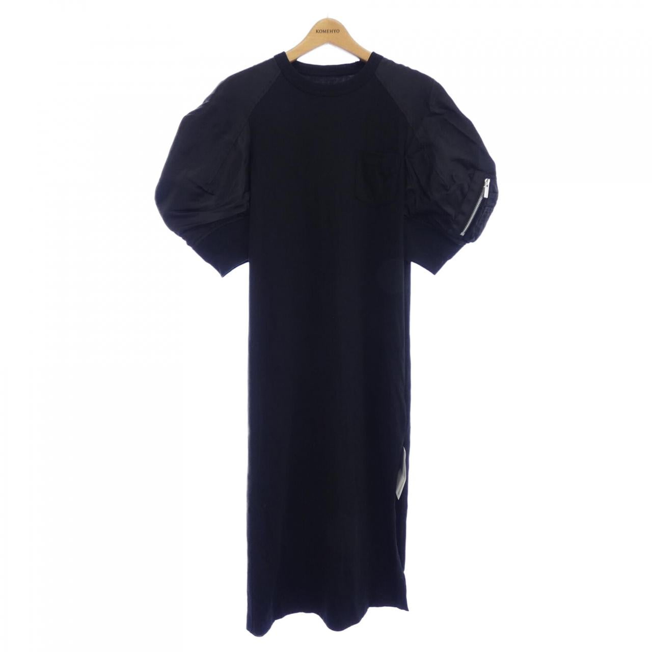 サカイ SACAI NYLON TWILL MIX COTTON JERSEY DRESS 25-07691 ワンピース