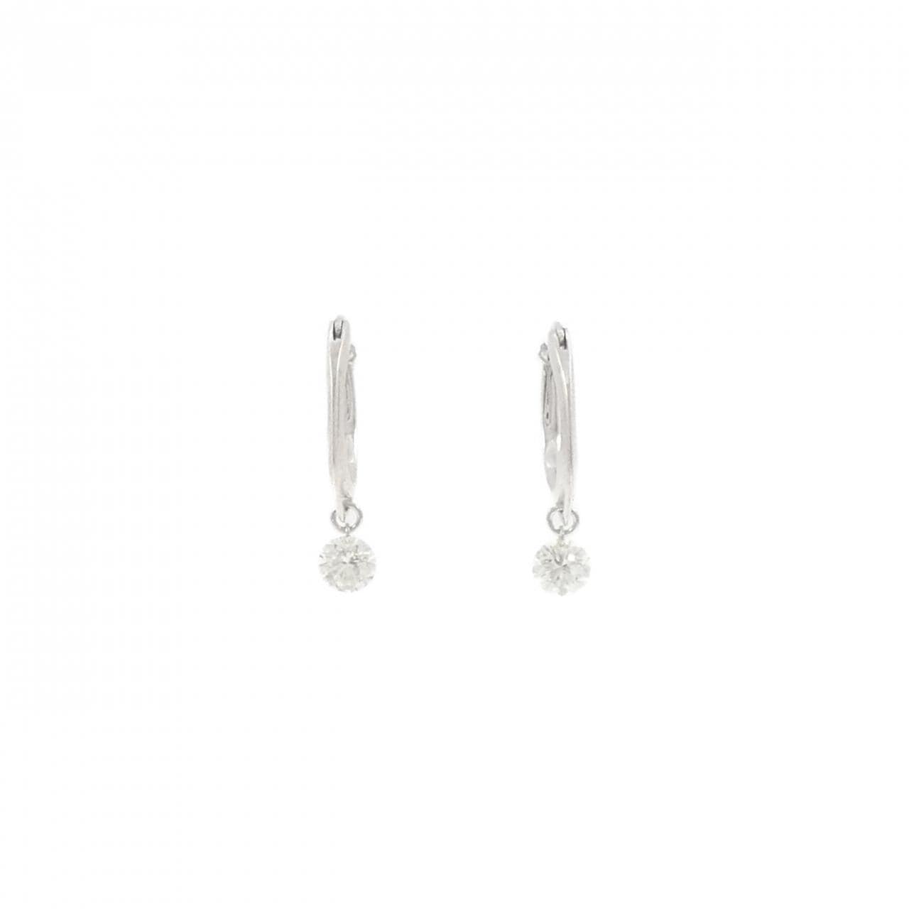 K18WG ダイヤモンド ピアス 0.50CT