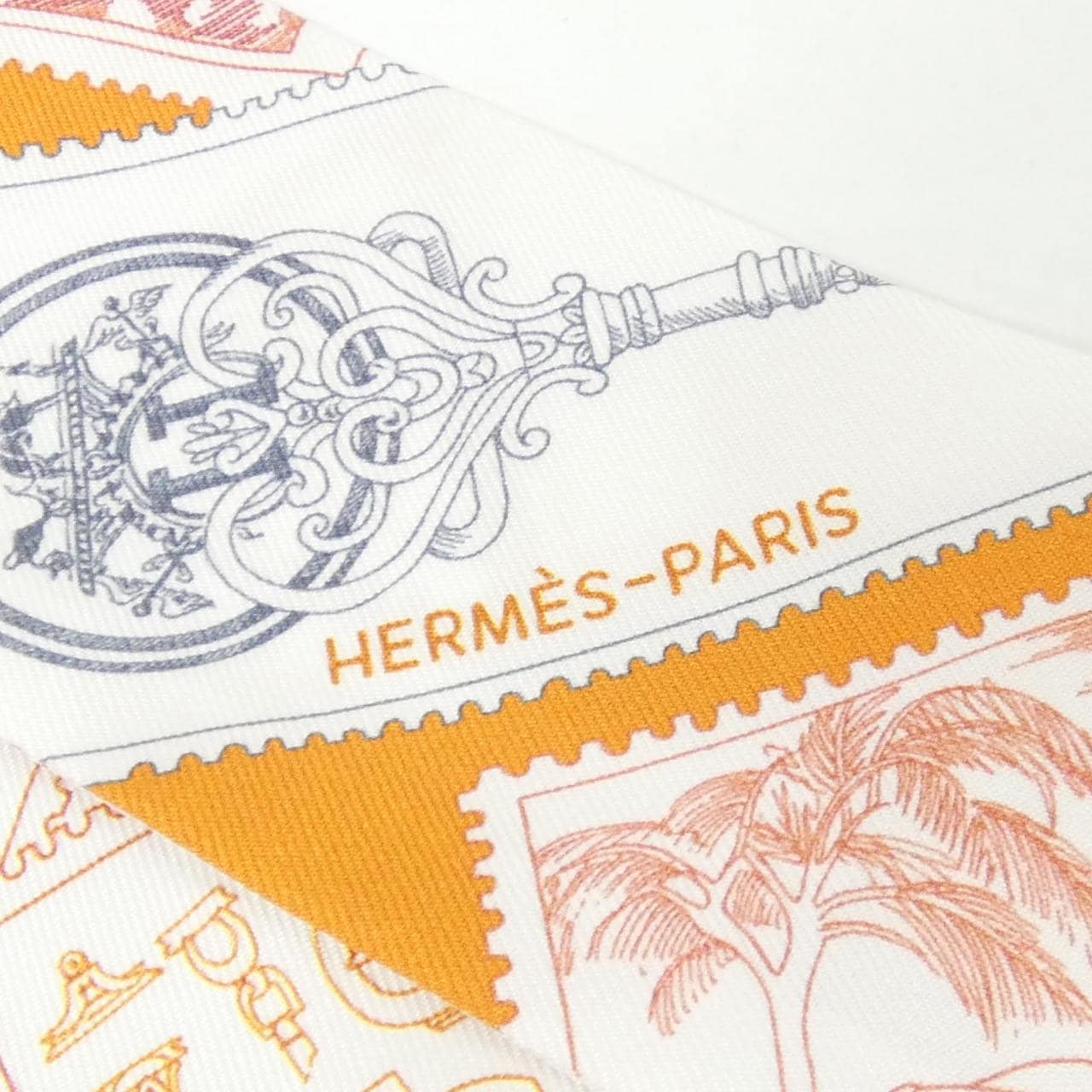 エルメス LA PHILATELISTE DU FAUBOURG ツイリー 064205S スカーフ
