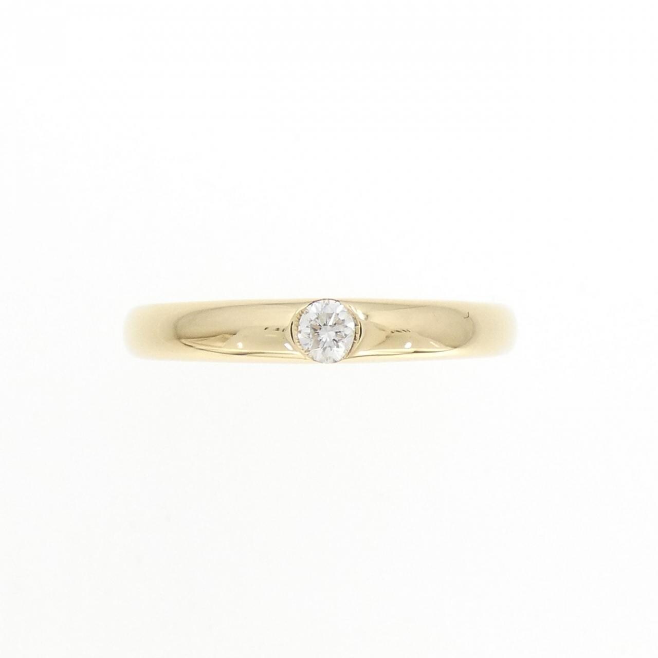 K18YG单钻鑽石戒指 0.09CT