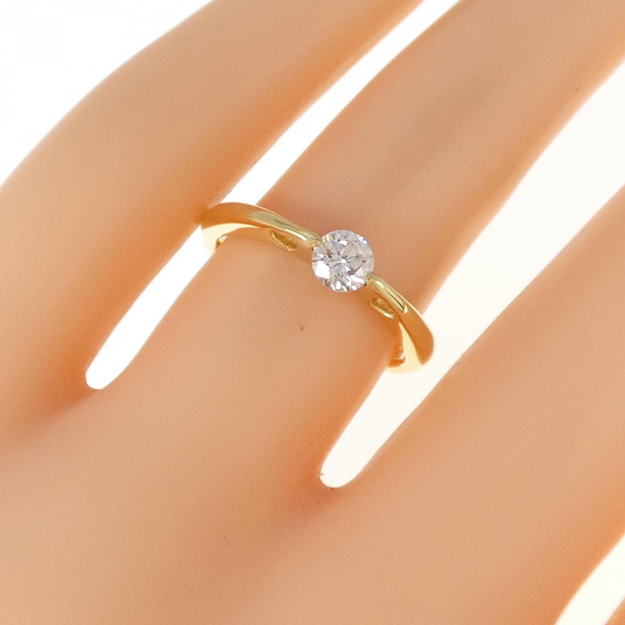 K18YG 心形钻石戒指 0.306CT