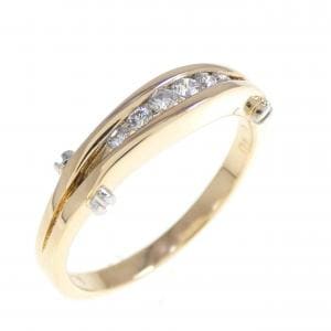 K18YG/PT900 ダイヤモンド リング 0.10CT