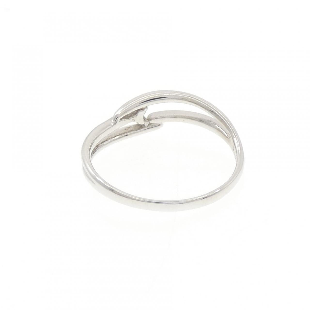 K14WG ダイヤモンド ピンキーリング 0.015CT