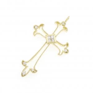 K18YG Cross Diamond Pendant 0.33CT