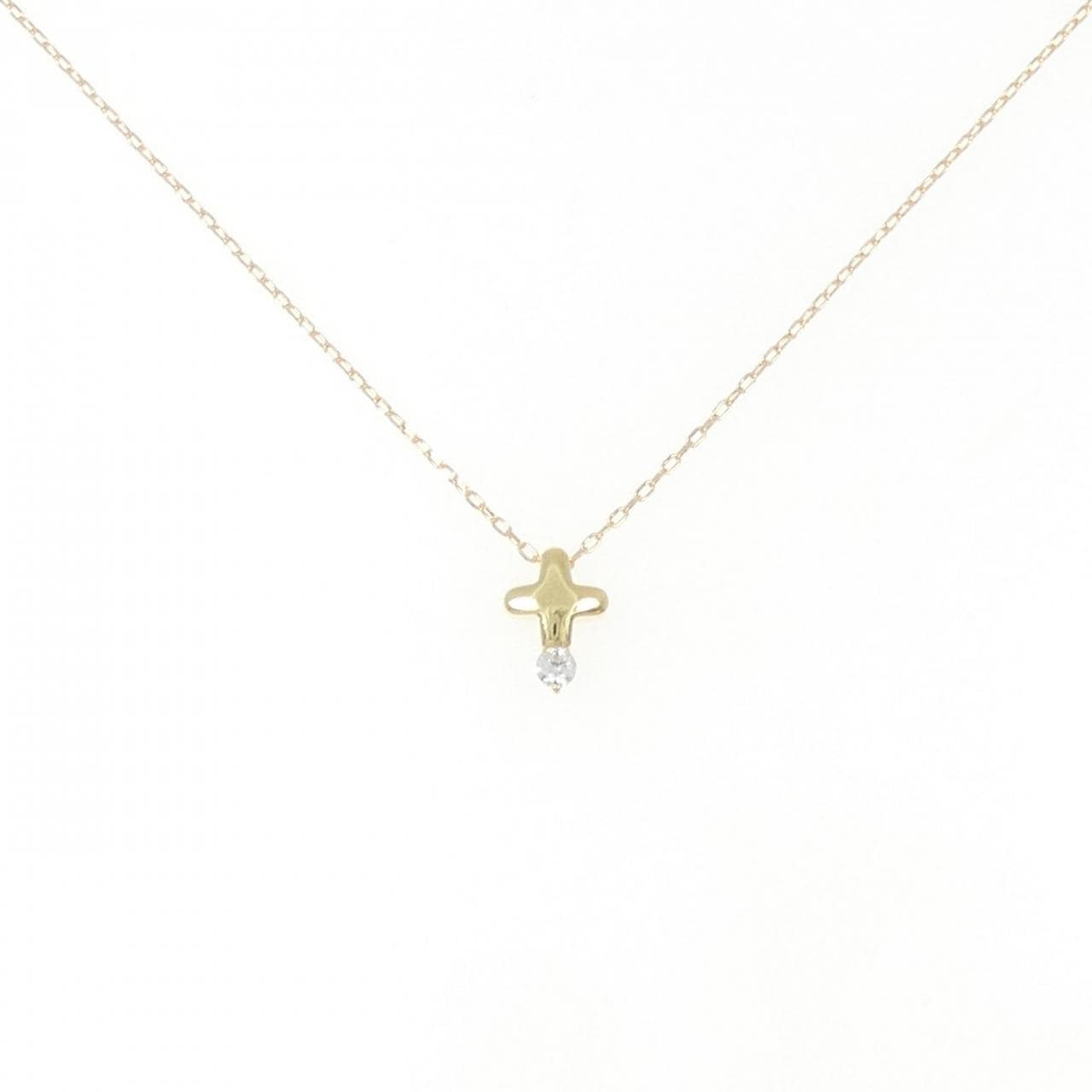 K18YG ダイヤモンド ネックレス 0.08CT