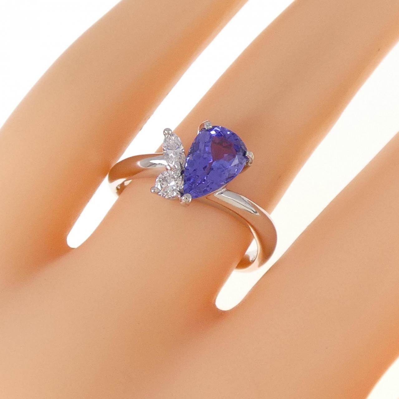 PT タンザナイト リング 1.26CT