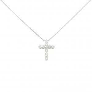 PT900/PT850 クロス ダイヤモンド ネックレス 0.55CT