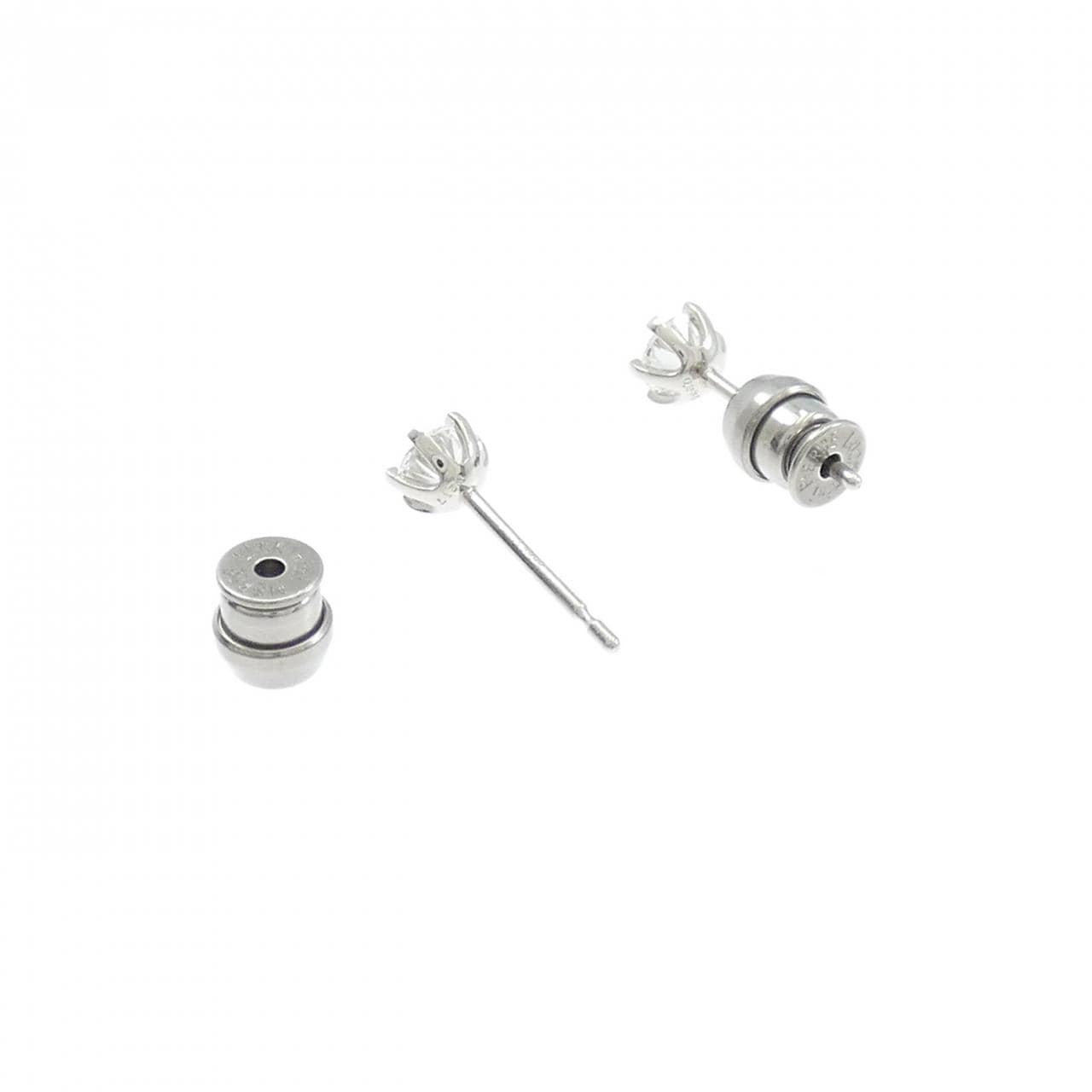 【リメイク】PT900/ST ダイヤモンド ピアス 0.217CT 0.235CT F VS1 EXT H&C