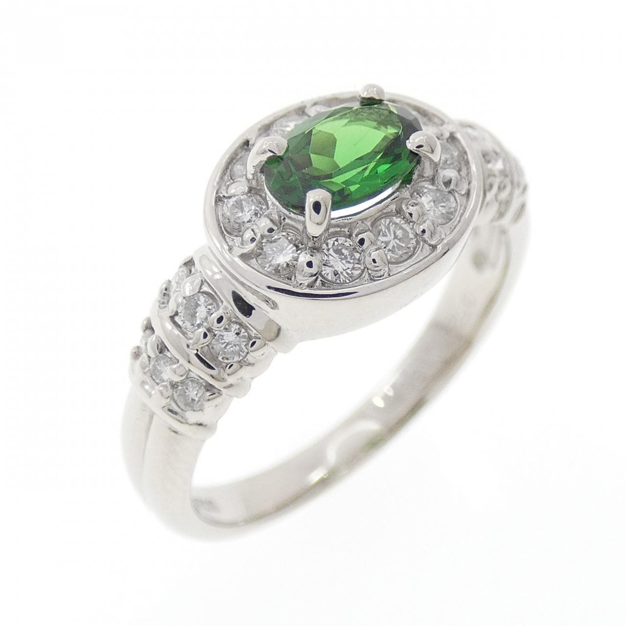 PT900 グリーンガーネット リング 0.52CT