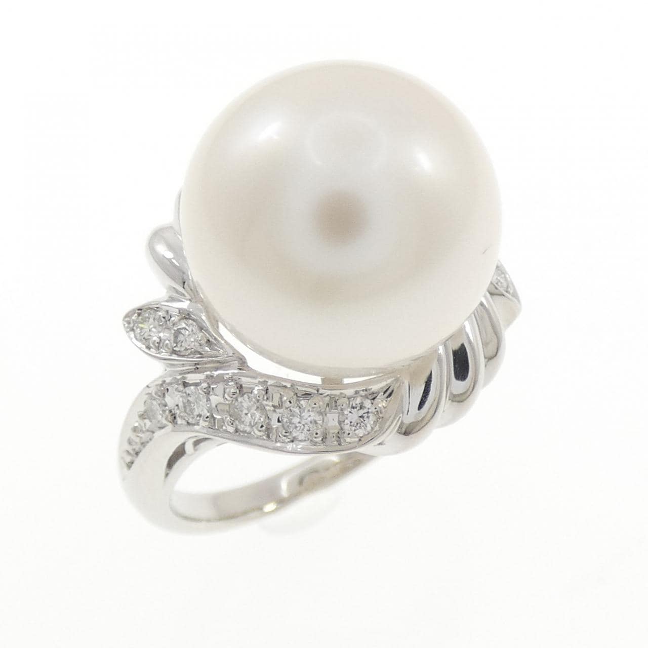 PT900 白蝶パール リング 12.4mm