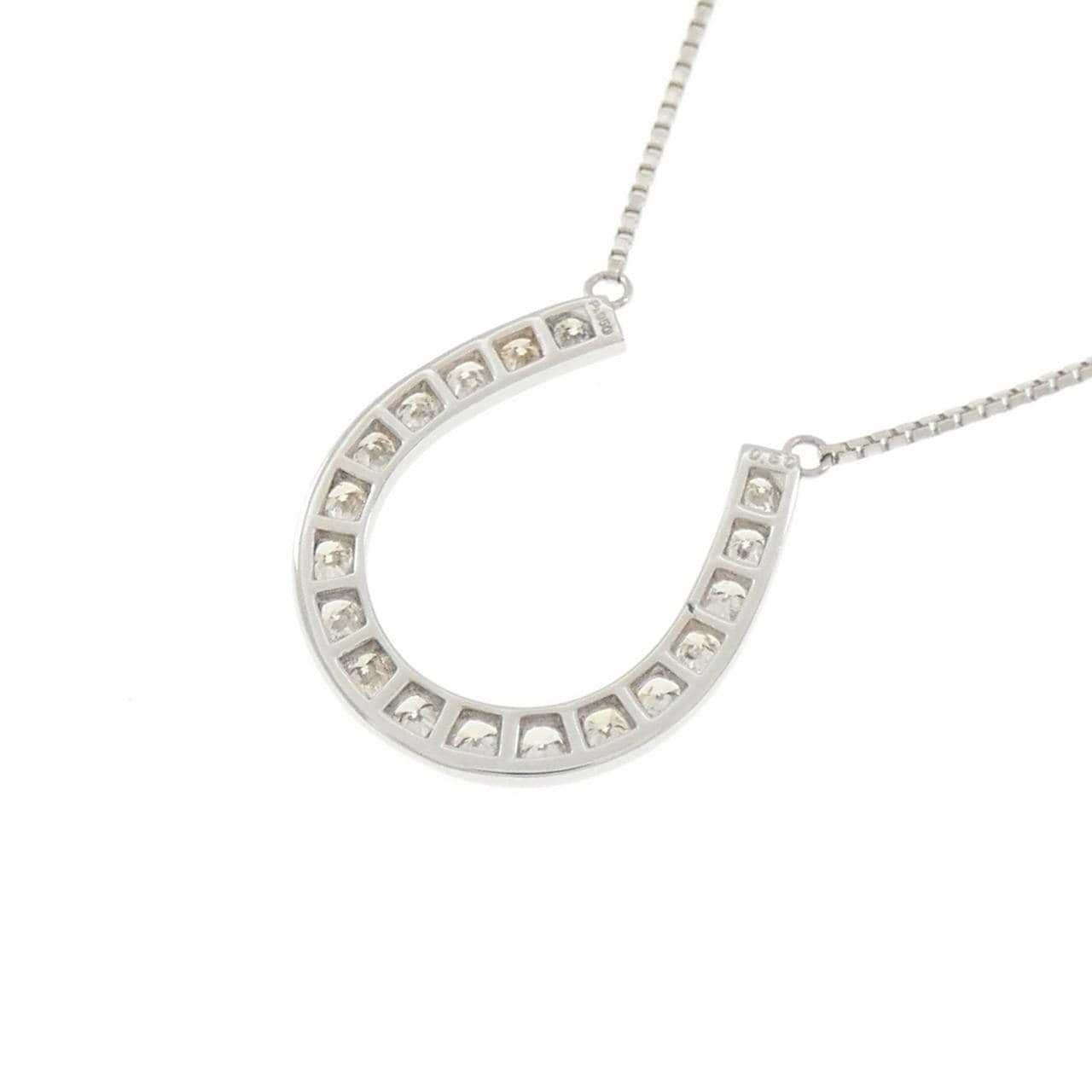 PT950/PT850 ホースシュー ダイヤモンド ネックレス 0.50CT