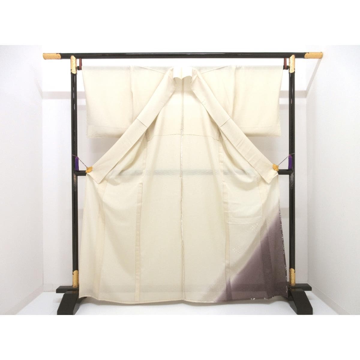 単衣　絽織訪問着　友禅加工ボカシ染　身幅Ｌ寸