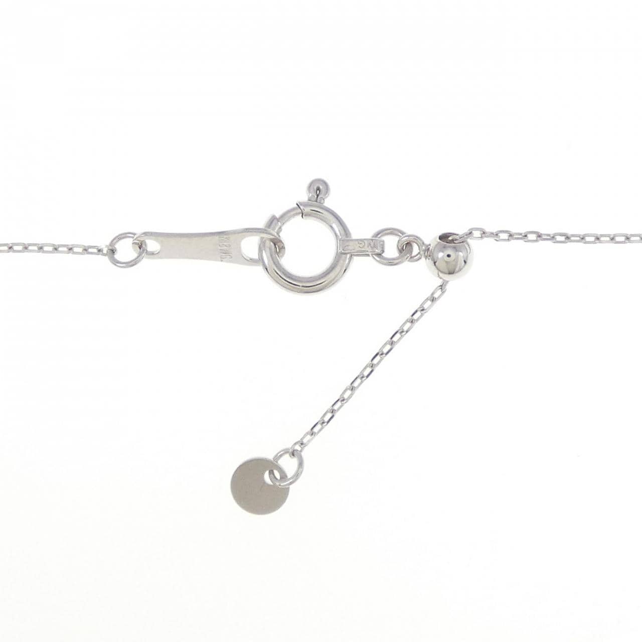 【新品】K18WG ダイヤモンド ネックレス 0.19CT