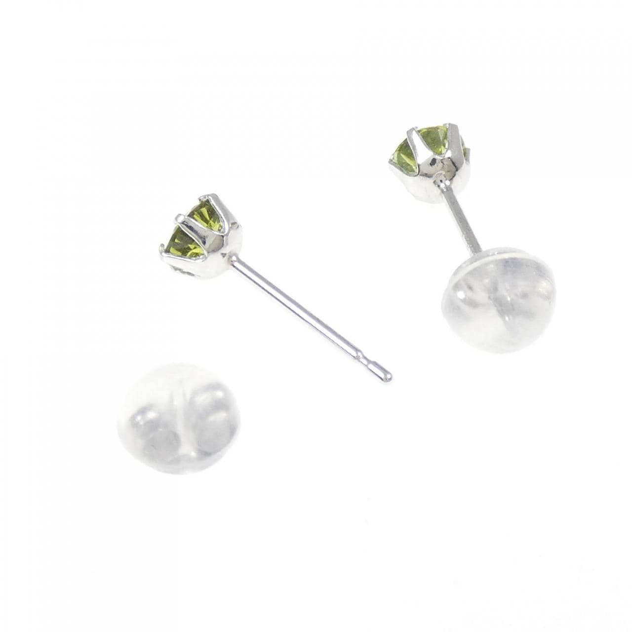 【新品】K18WG トルマリン ピアス