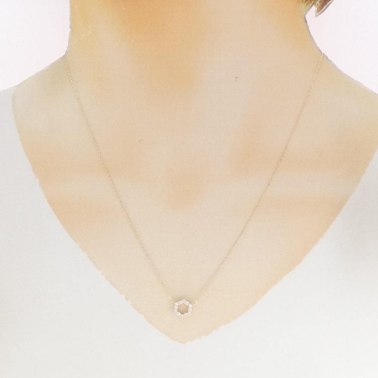 【リメイク】K10YG ダイヤモンド ネックレス 0.20CT