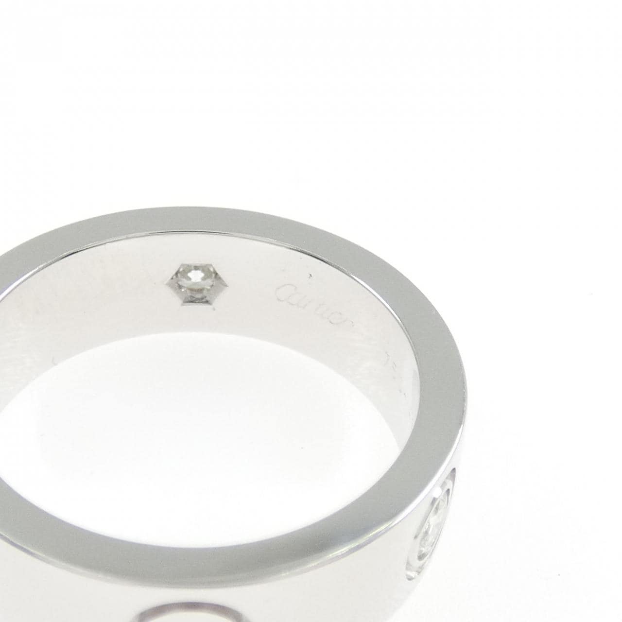 カルティエ ラブ ハーフダイヤ リング