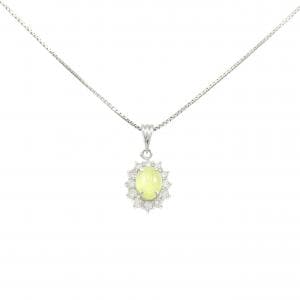 PT900/PT850 クリソベリルキャッツアイ ネックレス 1.41CT