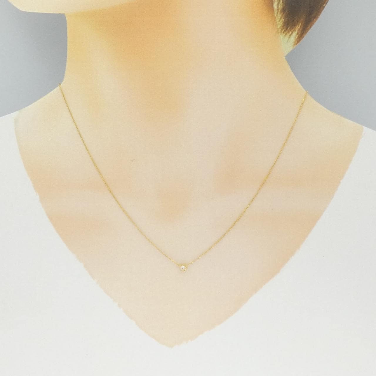アガット ダイヤモンド ネックレス 0.02CT