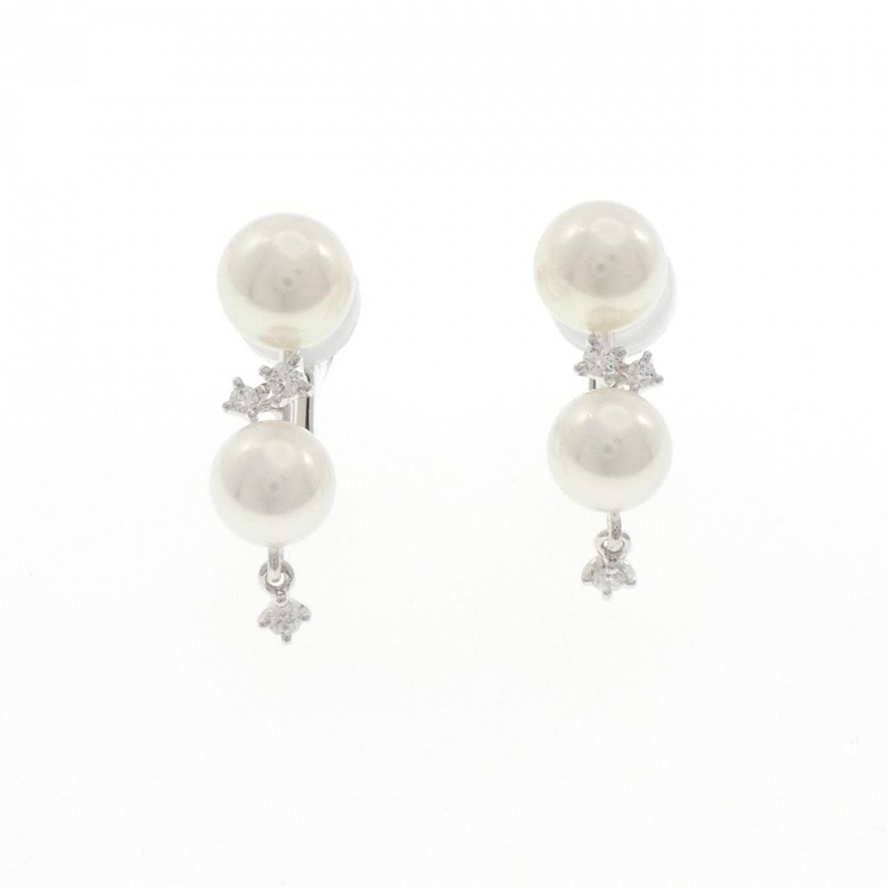 K18WG アコヤパール イヤリング